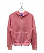 BoTTボット）の古着「Knit Zip Hoodie ジップパーカー」｜ピンク