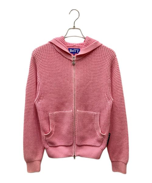BoTT（ボット）BoTT (ボット) Knit Zip Hoodie ジップパーカー ピンク サイズ:Sの古着・服飾アイテム