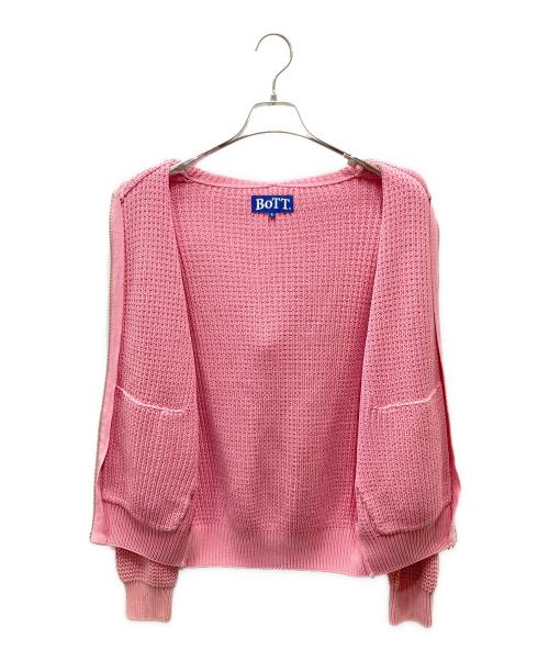 BoTT（ボット）BoTT (ボット) Knit Zip Hoodie ジップパーカー ピンク サイズ:Sの古着・服飾アイテム