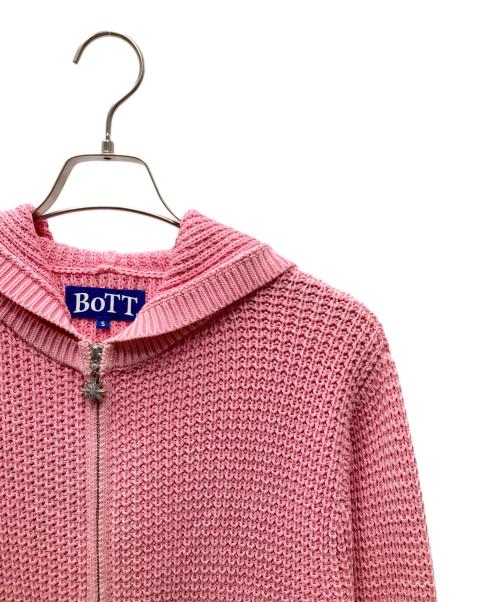 BoTT（ボット）BoTT (ボット) Knit Zip Hoodie ジップパーカー ピンク サイズ:Sの古着・服飾アイテム