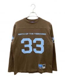 BoTT（ボット）の古着「Cotton Football Shirt ロングスリーブカットソー」｜ブラウン×ブルー