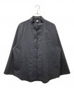 221 VILLAGE×L'ECHOPPEニーニーイチビレッジ×レショップ）の古着「チャイナシャツジャケット」｜ブラック