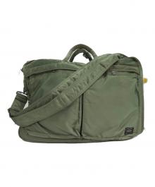 PORTER（ポーター）の古着「3WAY BRIEFCASE ブリーフケース」｜グリーン