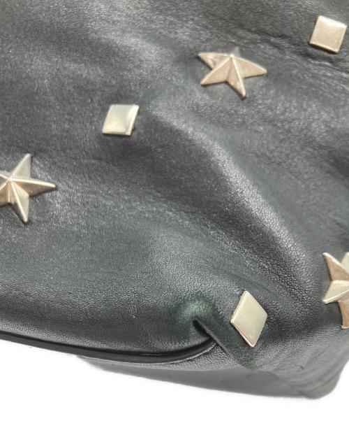 JIMMY CHOO（ジミーチュウ）JIMMY CHOO (ジミーチュウ) SASHA  スタッズレザートートバッグ ブラックの古着・服飾アイテム