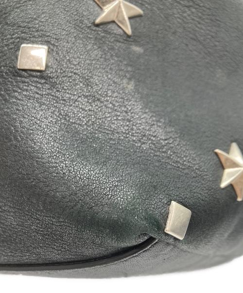 JIMMY CHOO（ジミーチュウ）JIMMY CHOO (ジミーチュウ) SASHA  スタッズレザートートバッグ ブラックの古着・服飾アイテム