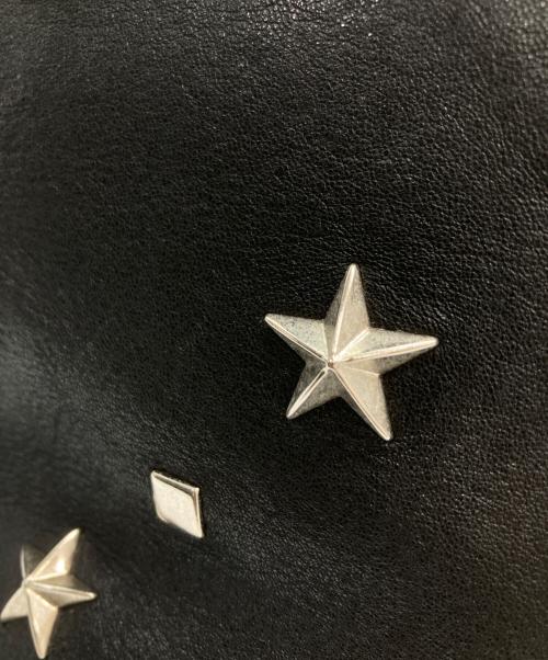 JIMMY CHOO（ジミーチュウ）JIMMY CHOO (ジミーチュウ) SASHA  スタッズレザートートバッグ ブラックの古着・服飾アイテム