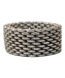 TIFFANY & Co.（ティファニー）の古着「Somerset Mesh Ring サマセットメッシュリング」｜シルバー