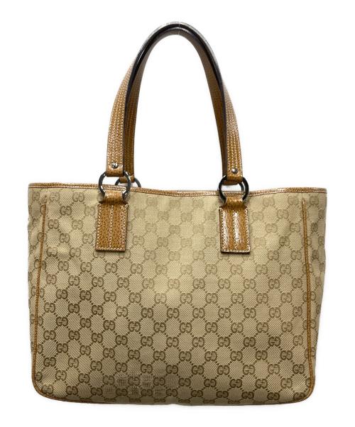 GUCCI（グッチ）GUCCI (グッチ) GGキャンバストートバッグ ベージュの古着・服飾アイテム