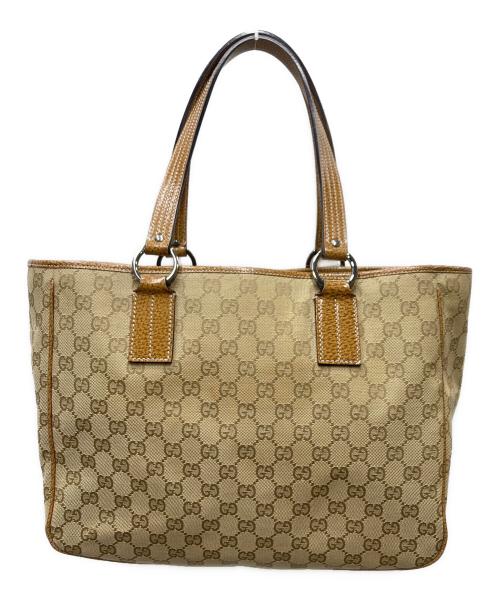 GUCCI（グッチ）GUCCI (グッチ) GGキャンバストートバッグ ベージュの古着・服飾アイテム
