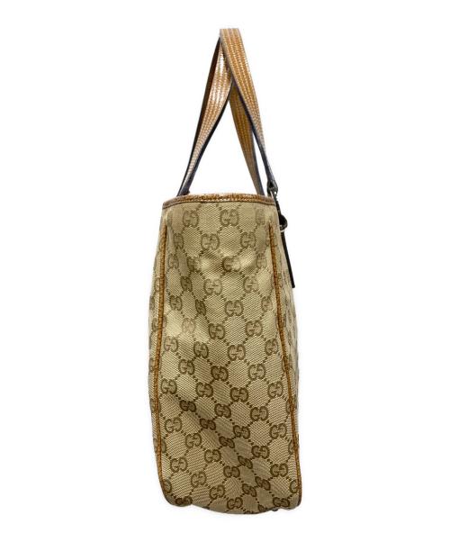 GUCCI（グッチ）GUCCI (グッチ) GGキャンバストートバッグ ベージュの古着・服飾アイテム