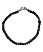 R.ALAGANララガン）の古着「CUBE STONE NECKLACE BLACK ONYX キューブストーンネックレス」｜ブラック