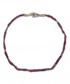 R.ALAGANララガン）の古着「SHOKA COLLAR (GARNET) ストーンネックレス」｜レッド
