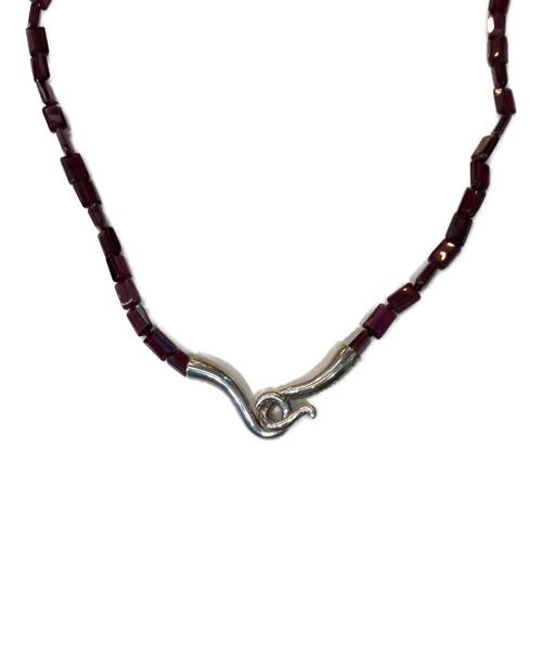 R.ALAGAN（ララガン）R.ALAGAN (ララガン) SHOKA COLLAR (GARNET) ストーンネックレス レッドの古着・服飾アイテム