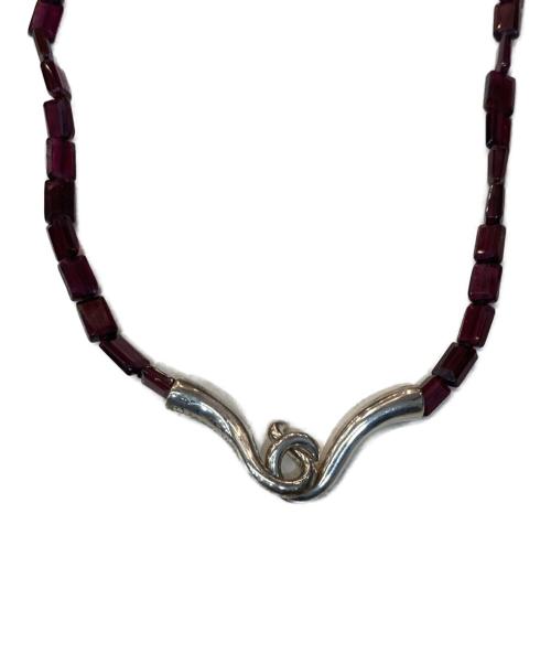 R.ALAGAN（ララガン）R.ALAGAN (ララガン) SHOKA COLLAR (GARNET) ストーンネックレス レッドの古着・服飾アイテム