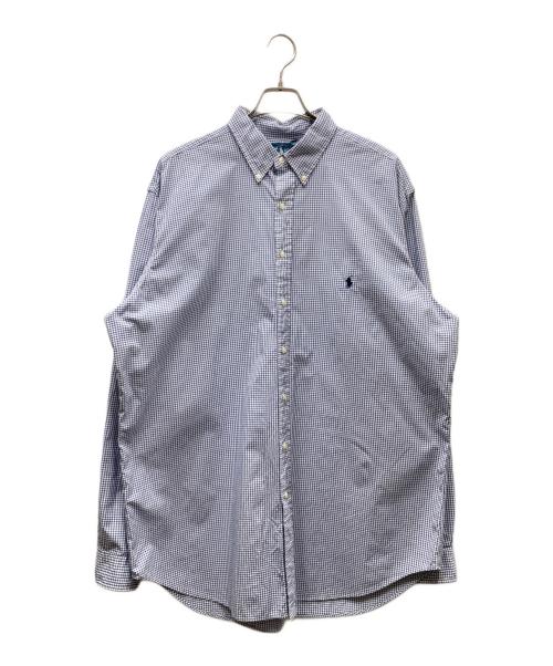 RALPH LAUREN（ラルフローレン）RALPH LAUREN (ラルフローレン) 長袖シャツ ホワイト×ネイビー サイズ:XLの古着・服飾アイテム