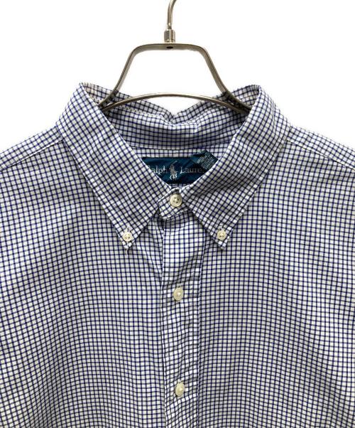 RALPH LAUREN（ラルフローレン）RALPH LAUREN (ラルフローレン) 長袖シャツ ホワイト×ネイビー サイズ:XLの古着・服飾アイテム