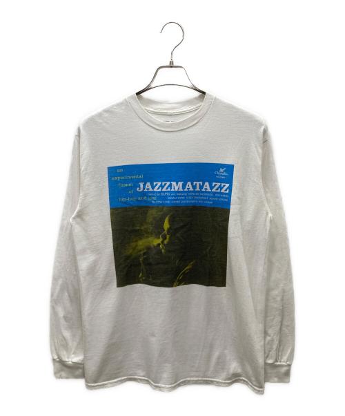 SKATE  MUZIK（スケート・ミュージック）SKATE  MUZIK (スケート・ミュージック) jazzmatazz vol.1 L/S tee ロングスリーブTシャツ ホワイト サイズ:Mの古着・服飾アイテム