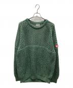 C.Eシーイー）の古着「SIDE MESH LOOSE WAFFLE KNIT ルーズワッフルニット」｜グリーン