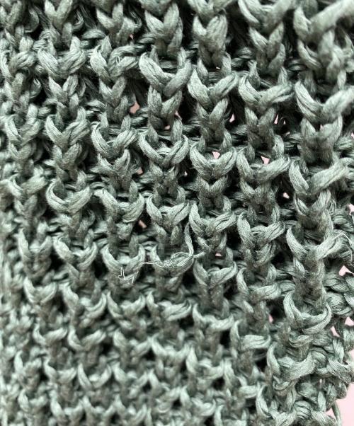 C.E（シーイー）C.E (シーイー) SIDE MESH LOOSE WAFFLE KNIT ルーズワッフルニット グリーン サイズ:XLの古着・服飾アイテム