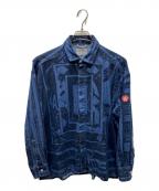 C.Eシーイー）の古着「FLAME DENIM BIG SHIRT 長袖シャツ」｜ブルー×ブラック