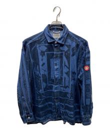 C.E（シーイー）の古着「FLAME DENIM BIG SHIRT 長袖シャツ」｜ブルー×ブラック