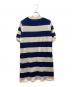GUCCI (グッチ) Wool mini dress 半袖ニットワンピース ネイビー×アイボリー サイズ:Ｍ：20000円