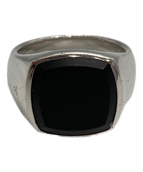 TOM WOOD（トムウッド）TOM WOOD (トムウッド) Cushion Black Onyx Ring オニキスリング ブラック×シルバー サイズ:13号の古着・服飾アイテム