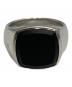 TOM WOOD（トムウッド）の古着「Cushion Black Onyx Ring オニキスリング」｜ブラック×シルバー