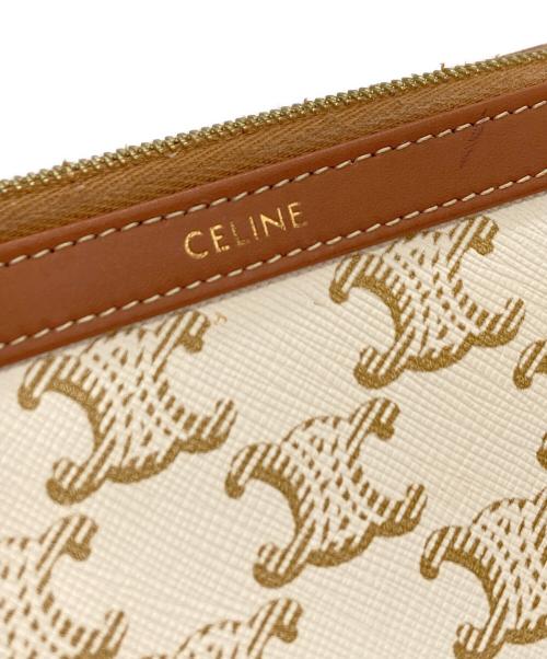 CELINE（セリーヌ）CELINE (セリーヌ) スモールコスメティックポーチ ホワイトの古着・服飾アイテム