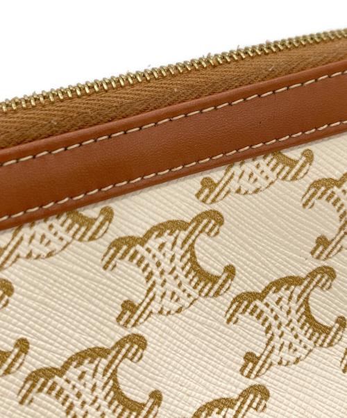 CELINE（セリーヌ）CELINE (セリーヌ) スモールコスメティックポーチ ホワイトの古着・服飾アイテム