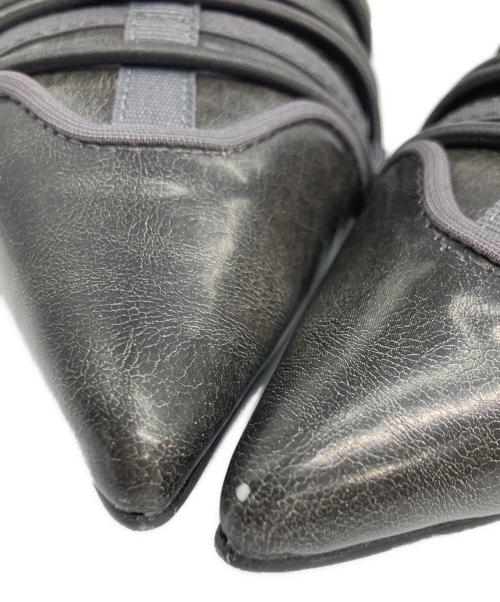 YELLO（イエロ）YELLO (イエロ) CARBON SHIFT MULES ミュール ブラック サイズ:Sの古着・服飾アイテム