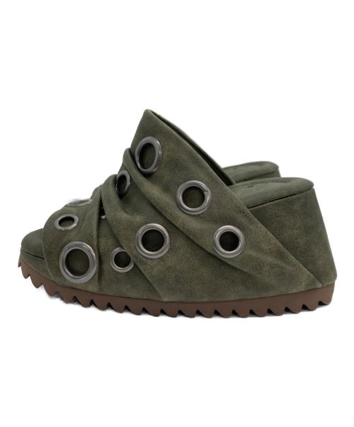 YELLO（イエロ）YELLO (イエロ) MARTE SANDALS サンダル カーキ サイズ:Sの古着・服飾アイテム