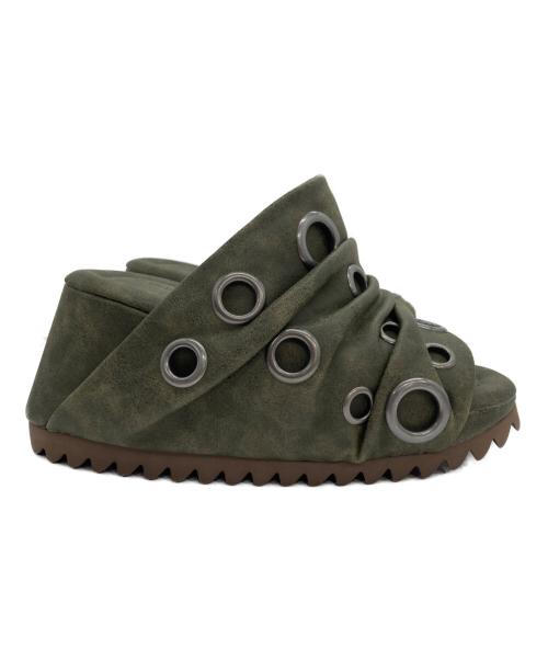 YELLO（イエロ）YELLO (イエロ) MARTE SANDALS サンダル カーキ サイズ:Sの古着・服飾アイテム