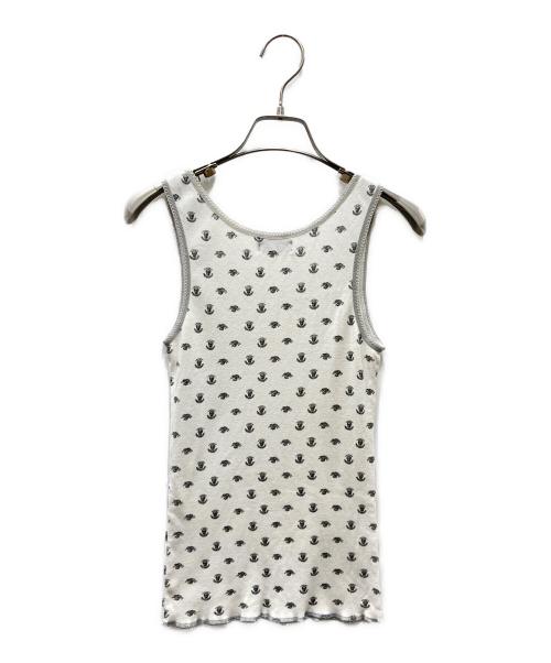 hysteric（ヒステリック）hysteric (ヒステリック) スカルタンクトップ ホワイト×グレー サイズ:SIZE Freeの古着・服飾アイテム