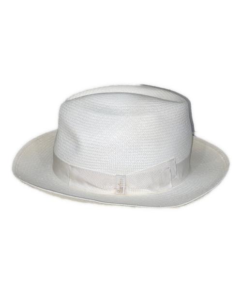 BORSALINO（ボルサリーノ）BORSALINO (ボルサリーノ) ALESSANDRIA ホワイトパナマファインミドルブリムハット ホワイト×ホワイト サイズ:62の古着・服飾アイテム
