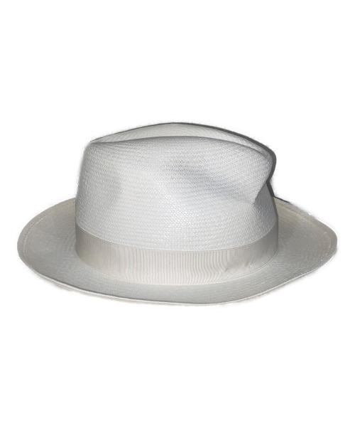BORSALINO（ボルサリーノ）BORSALINO (ボルサリーノ) ALESSANDRIA ホワイトパナマファインミドルブリムハット ホワイト×ホワイト サイズ:62の古着・服飾アイテム