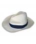 BORSALINO（ボルサリーノ）の古着「ALESSANDRIA ホワイトパナマファインミドルブリムハット」｜ホワイト×グリーン