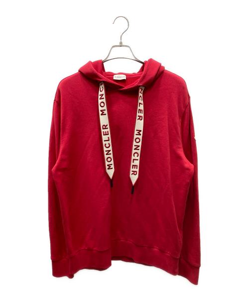 MONCLER（モンクレール）MONCLER (モンクレール) FELPA CON CAPPUCCIO 袖ワッペンパーカー レッド サイズ:XLの古着・服飾アイテム