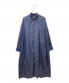 Toujoursトゥジュー）の古着「シャツワンピース」｜ネイビー