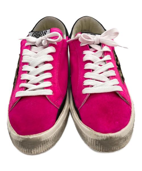 GOLDEN GOOSE（ゴールデングース）GOLDEN GOOSE (ゴールデングース) May hot pink leopard super star low top sneakers ヴィンテージ加工ローカットスニーカー ピンクベージュ サイズ:SIZE 37の古着・服飾アイテム
