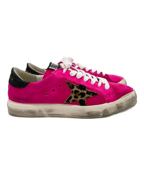 GOLDEN GOOSE（ゴールデングース）GOLDEN GOOSE (ゴールデングース) May hot pink leopard super star low top sneakers ヴィンテージ加工ローカットスニーカー ピンクベージュ サイズ:SIZE 37の古着・服飾アイテム