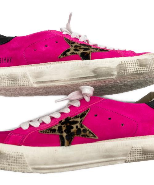 GOLDEN GOOSE（ゴールデングース）GOLDEN GOOSE (ゴールデングース) May hot pink leopard super star low top sneakers ヴィンテージ加工ローカットスニーカー ピンクベージュ サイズ:SIZE 37の古着・服飾アイテム