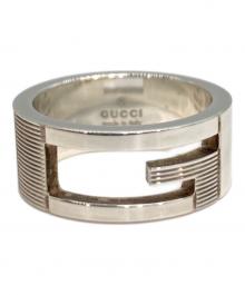 GUCCI（グッチ）の古着「ブランデッドGカット リング」｜シルバー