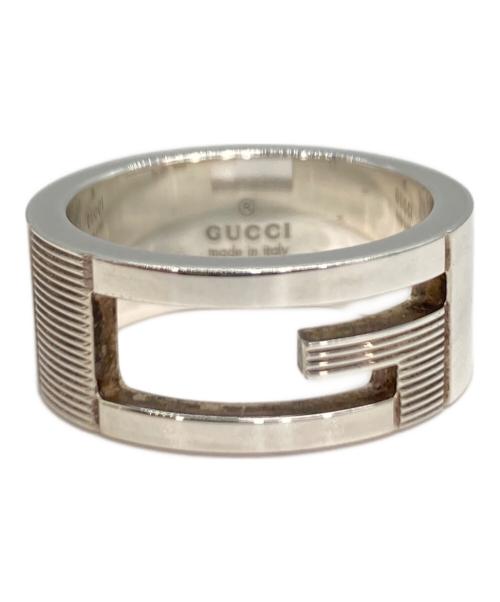 GUCCI（グッチ）GUCCI (グッチ) ブランデッドGカット リング シルバー サイズ:実寸10号(記載11号)の古着・服飾アイテム
