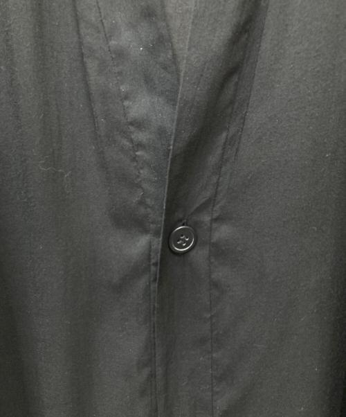 GROUND Y（グラウンドワイ）GROUND Y (グラウンドワイ) Tencel Lawn Button Cardigan テンセル カーディガン ブラック サイズ:3の古着・服飾アイテム