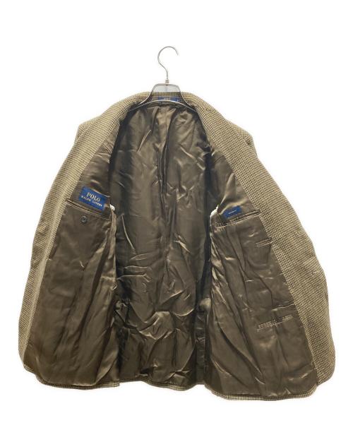 RALPH LAUREN（ラルフローレン）RALPH LAUREN (ラルフローレン) 現行タグ 千鳥格子 ウールテーラード ジャケット ベージュ サイズ:41Ｌの古着・服飾アイテム
