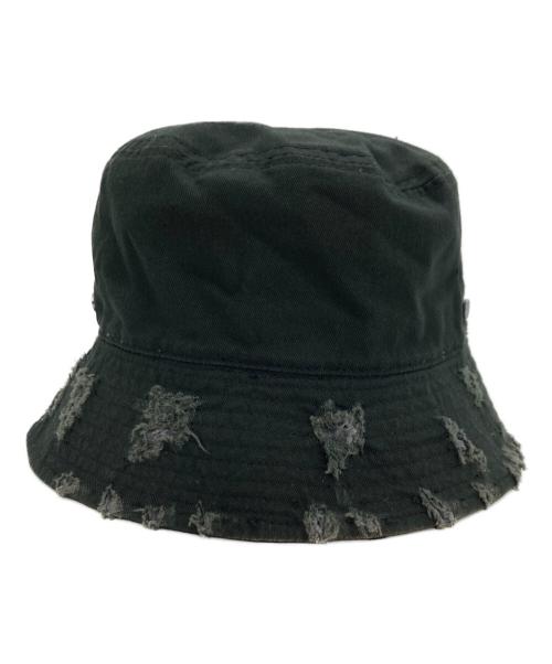 CVTVLIST（カタリスト）CVTVLIST (カタリスト) DAMAGED BUCKET HAT  ダメージドバケットハット ブラック サイズ:FREEの古着・服飾アイテム
