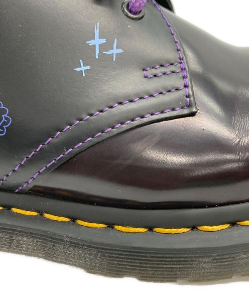 Dr.Martens（ドクターマーチン）Dr.Martens (ドクターマーチン) BT21 (ビーティーイシビル) 3ホールレザーシューズ ブラック×パープル サイズ:UK5の古着・服飾アイテム