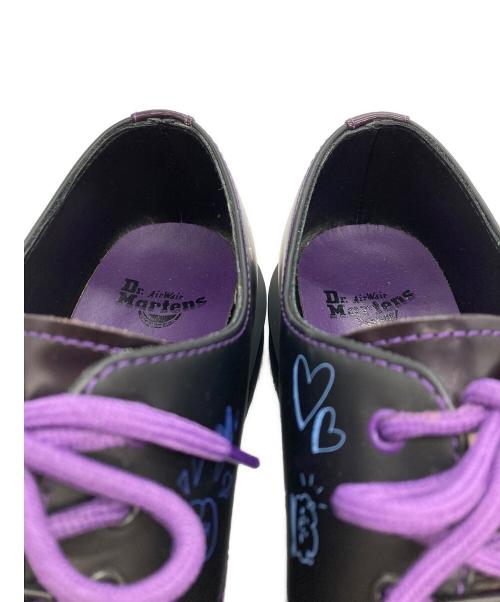 Dr.Martens（ドクターマーチン）Dr.Martens (ドクターマーチン) BT21 (ビーティーイシビル) 3ホールレザーシューズ ブラック×パープル サイズ:UK5の古着・服飾アイテム