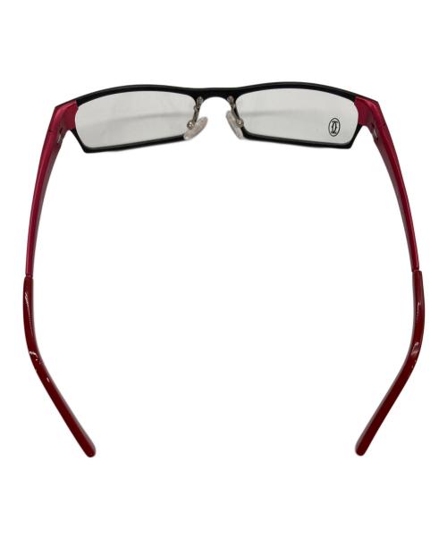 Cartier（カルティエ）Cartier (カルティエ) 伊達眼鏡 ブラック×レッド サイズ:54□17-135の古着・服飾アイテム